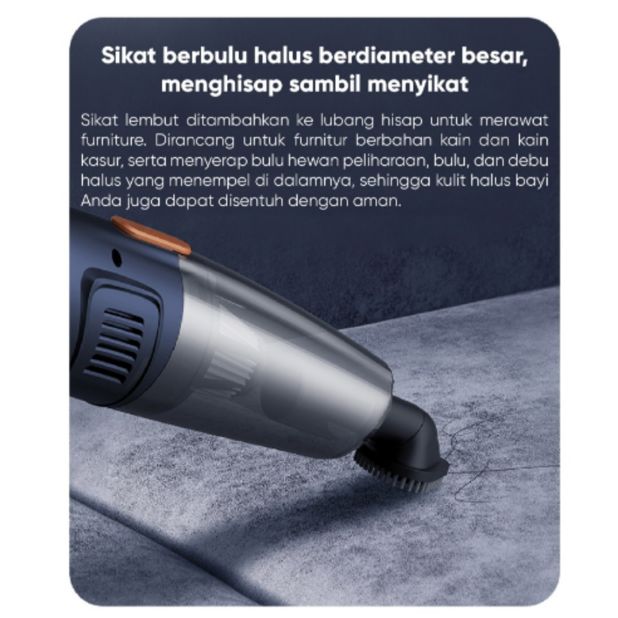 DEERMA DX115C Vacuum Cleaner Penyedot Debu Portable Vakum Lantai Mobil Karpet 12KPa-14KPa