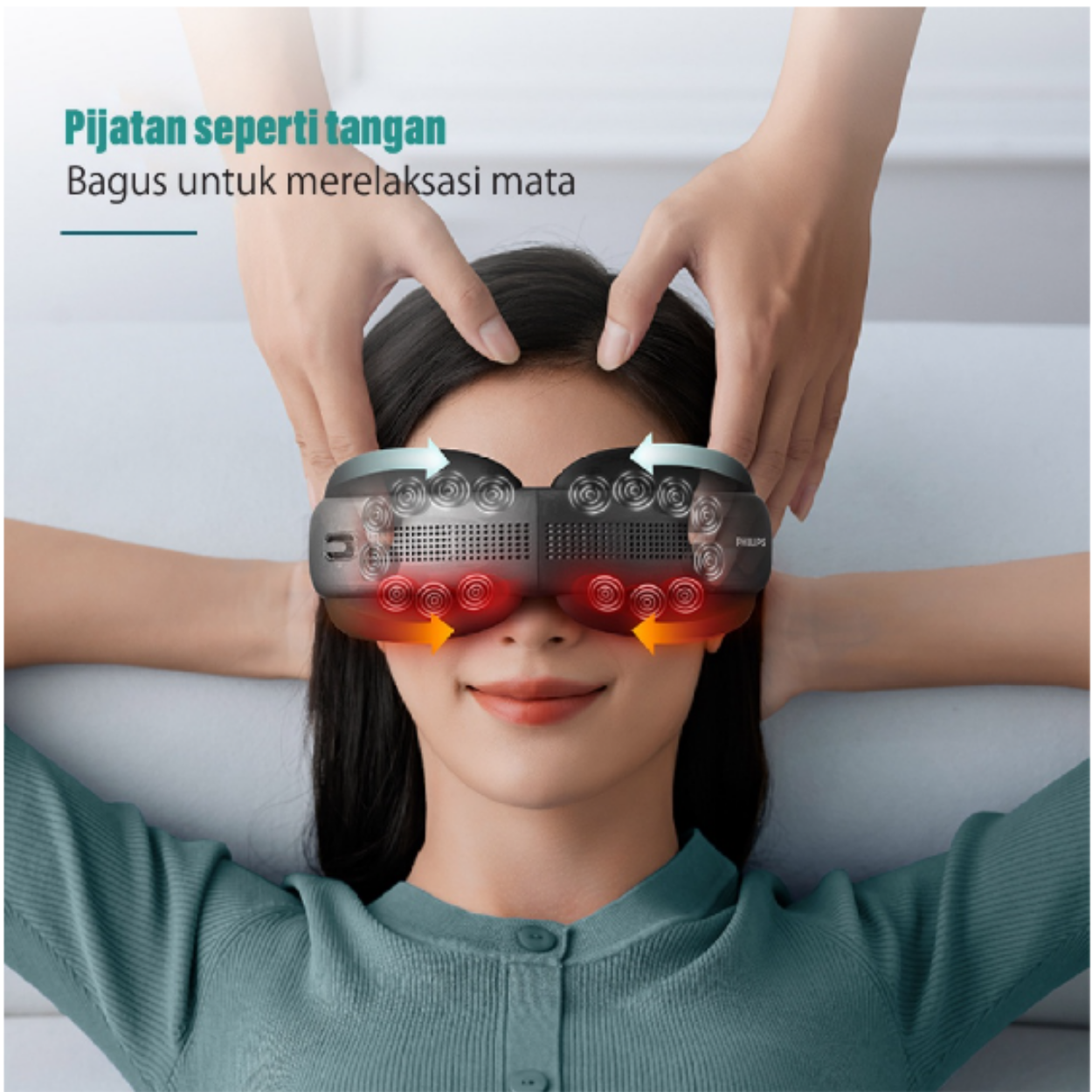 PHILIPS Eye Massage Alat Pijat temperature/Not squeeze eyes/3D stereo sound effect