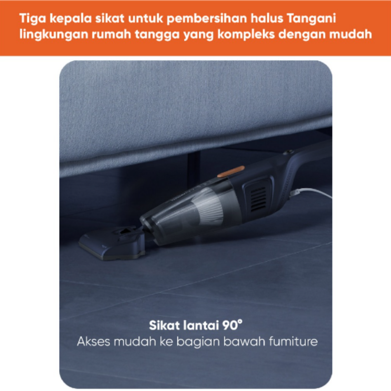 DEERMA DX115C Vacuum Cleaner Penyedot Debu Portable Vakum Lantai Mobil Karpet 12KPa-14KPa