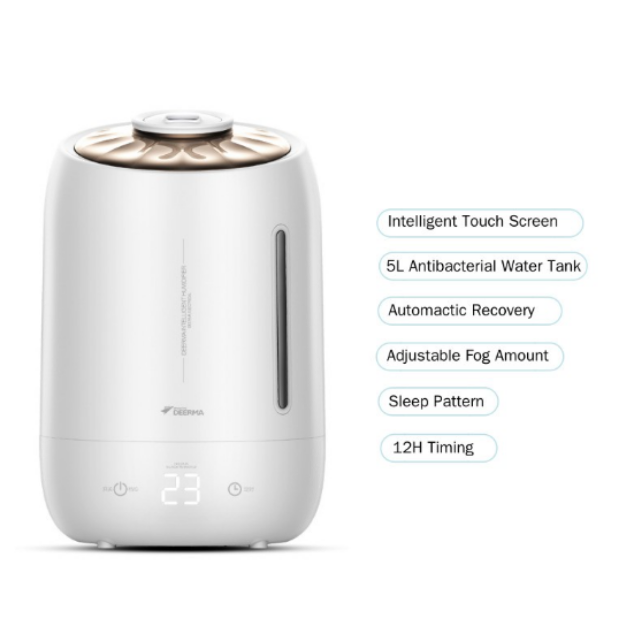 DEERMA F600 5L Humidifier Touch Screen Adjustable Fog Pengatur Pelembab Udara Ruangan