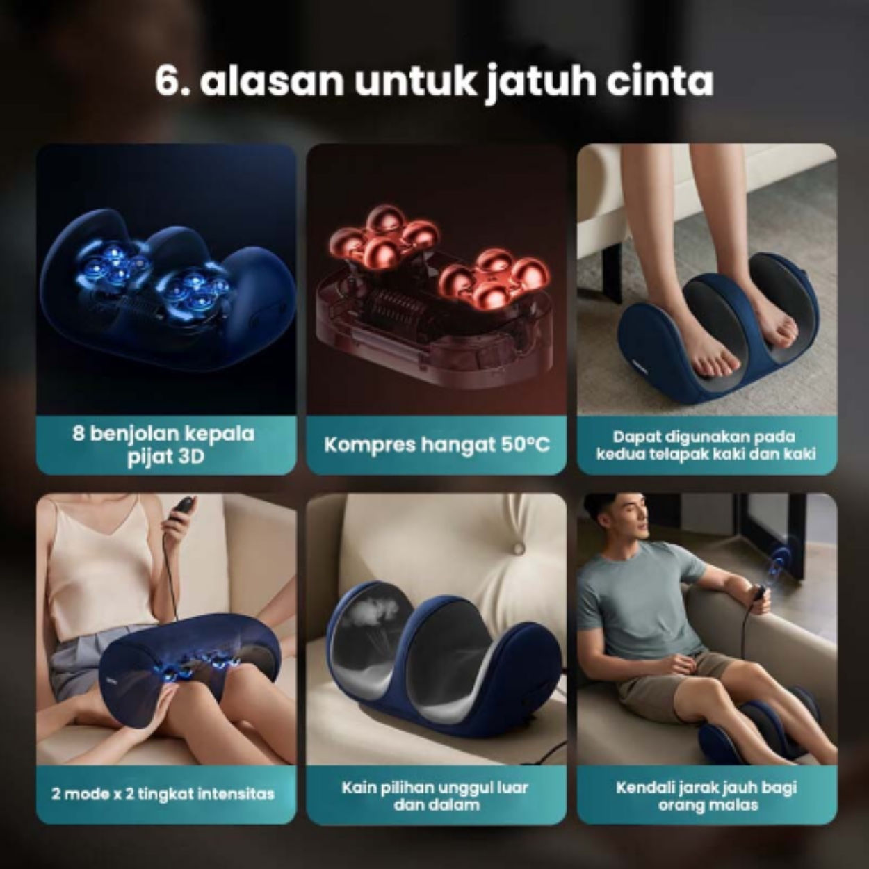 PHILIPS Massage Leg Hamstring PPM6331 Mesin Pemijat Kaki Pijat Kaki Otomatis Dengan Kompres Panas