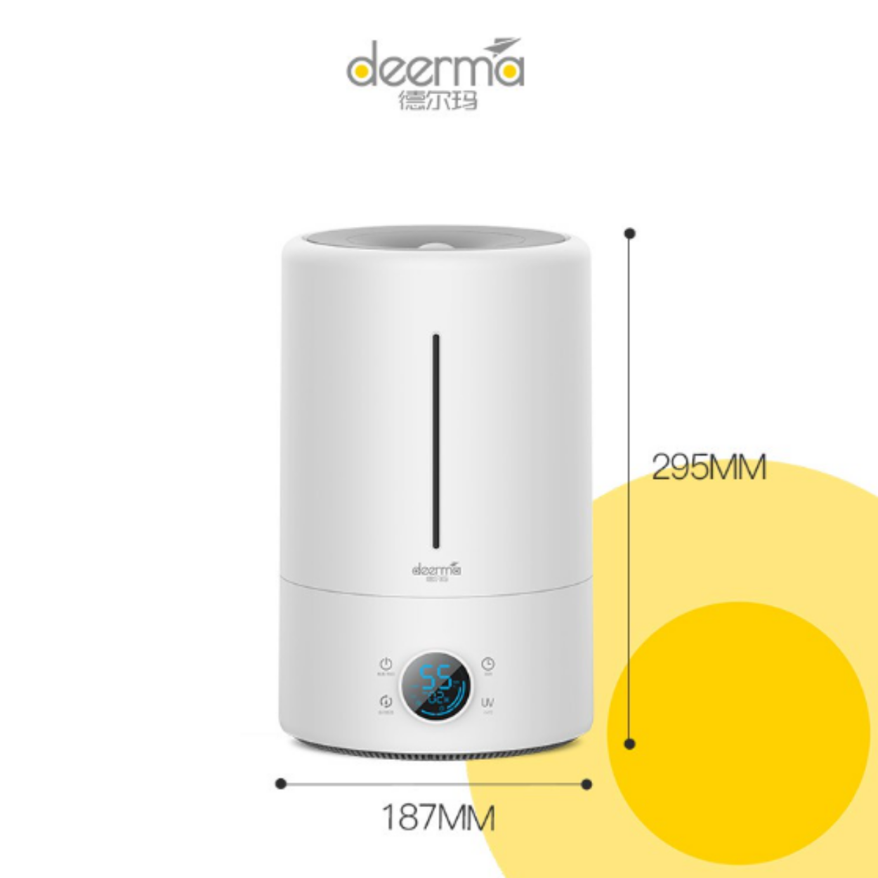 DEERMA F628S Humidifier Touch Sensor 5L UV lamp Water purification Pelembab Udara Ruangan