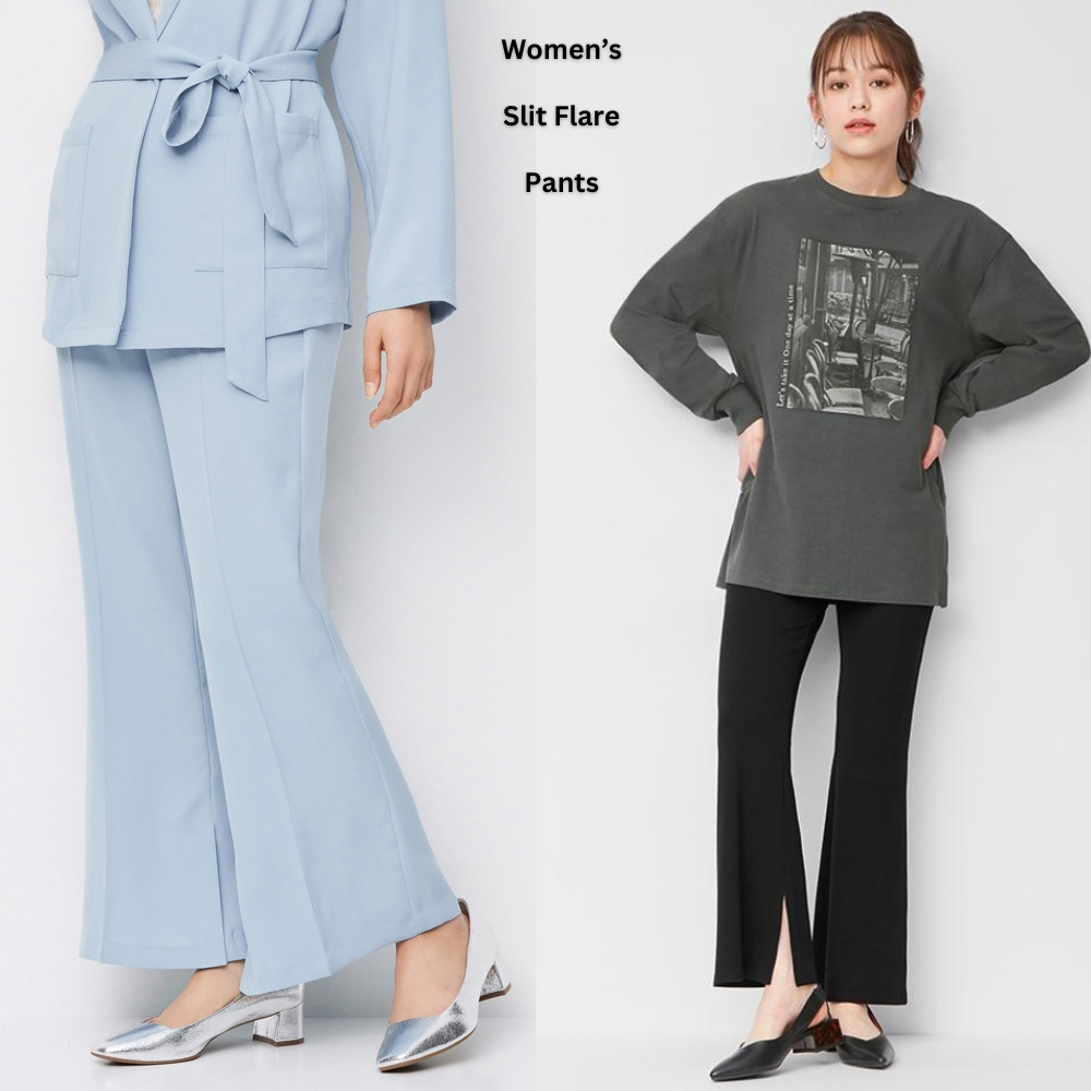 Celana Panjang Office Wanita Highrise (UNQ308 SLIT FLARE PANTS)