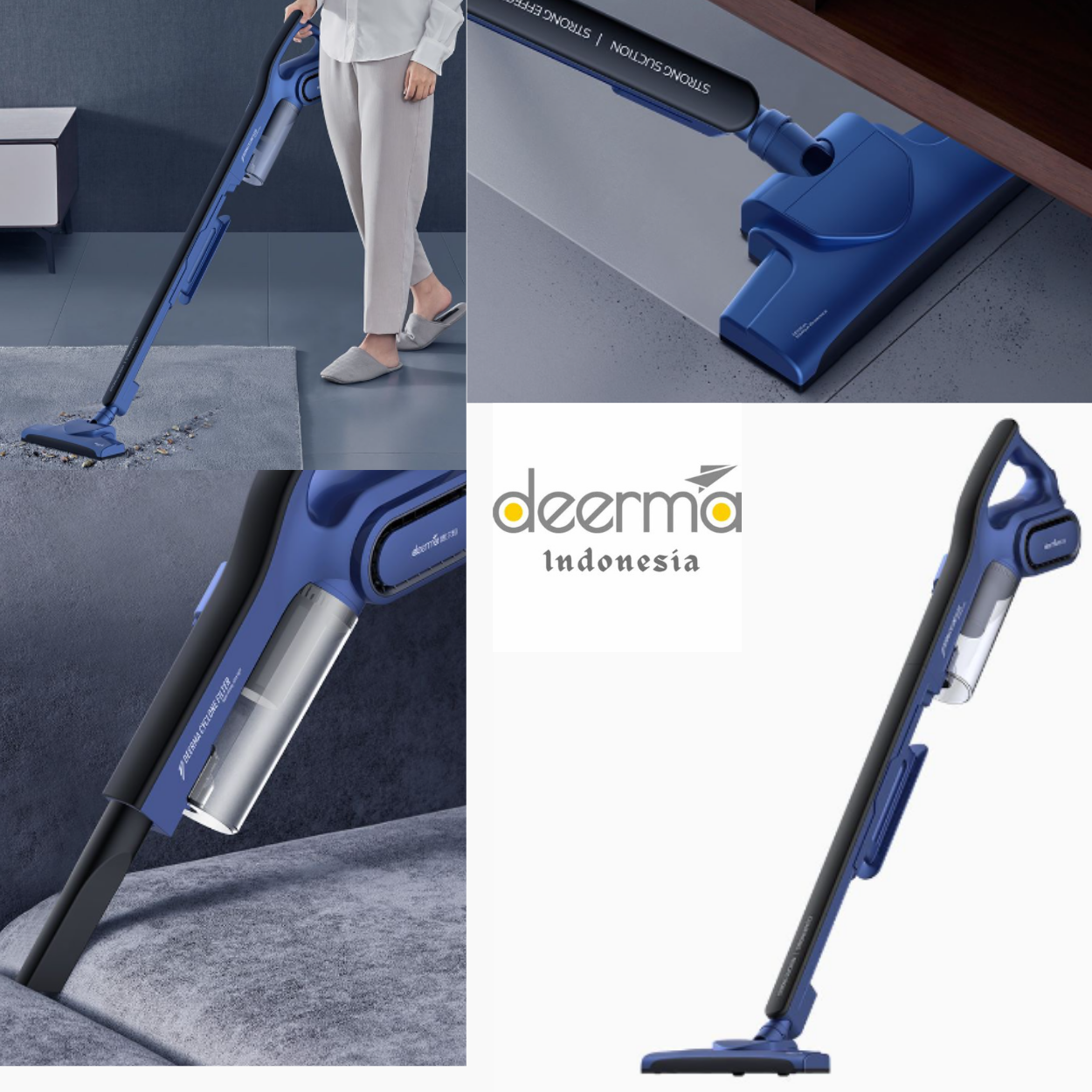 DEERMA DX810 Vacuum Cleaner Penyedot Debu 15KPa Vakum Lantai Karpet Mobil HEPA Filter