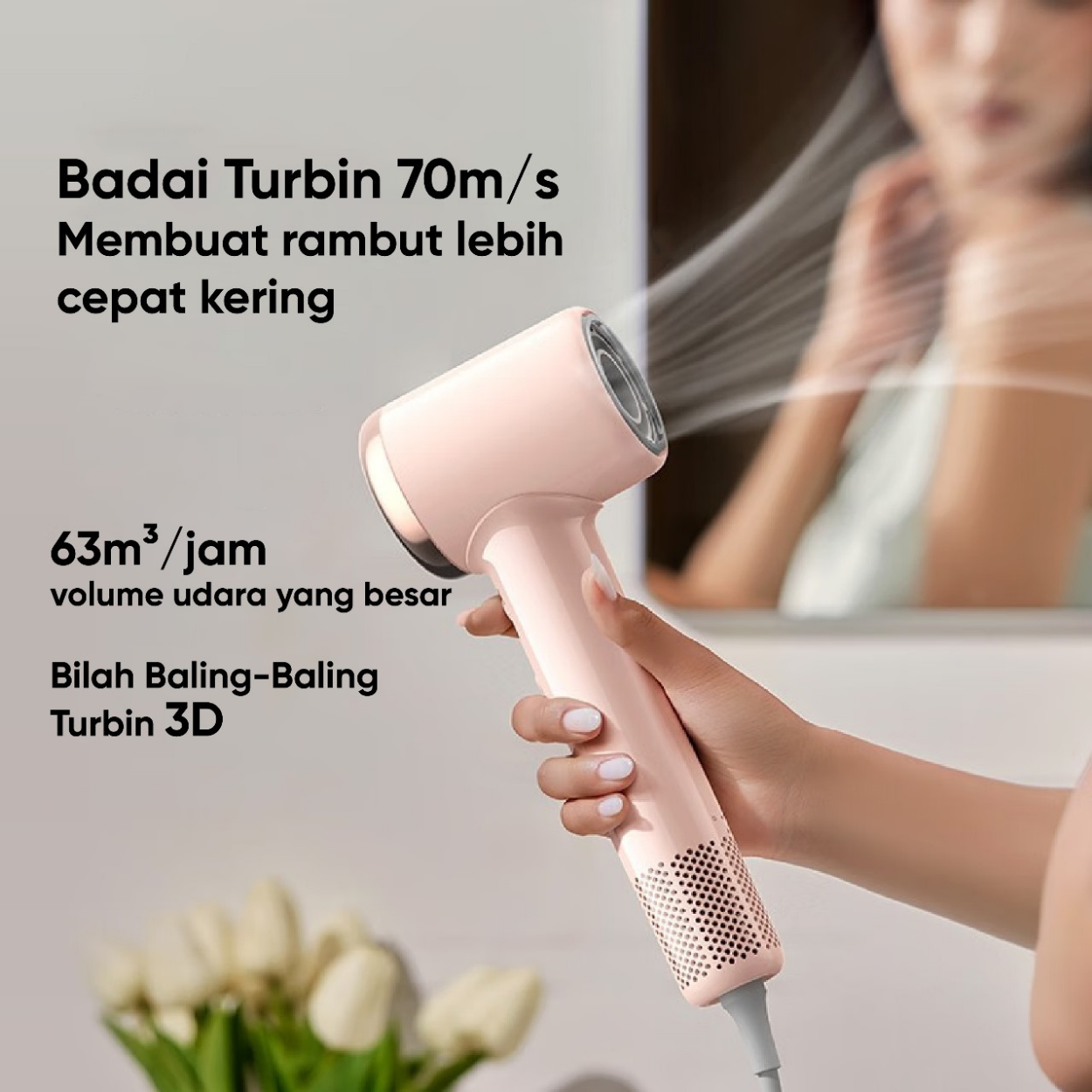 DEERMA Hair Dryer CF50 Pengering Rambut High Speed Haircare Hot Wind Lonik 1400W