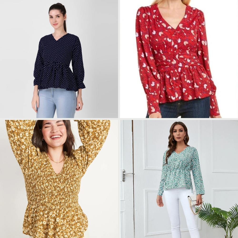 Atasan Blouse Wanita Lengan Panjang (ODN515 WARP BLOUSE)