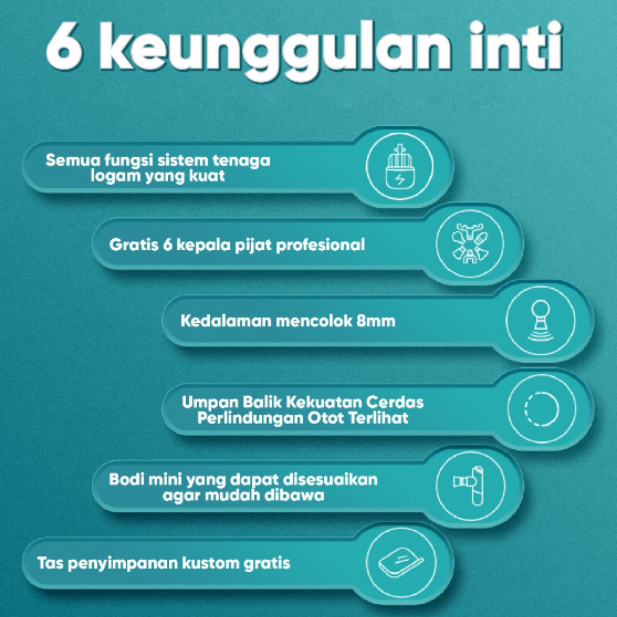 PHILIPS Massage Gun Fasia Alat Pijat Portable 10kg Intensity Titanium PPM7501
