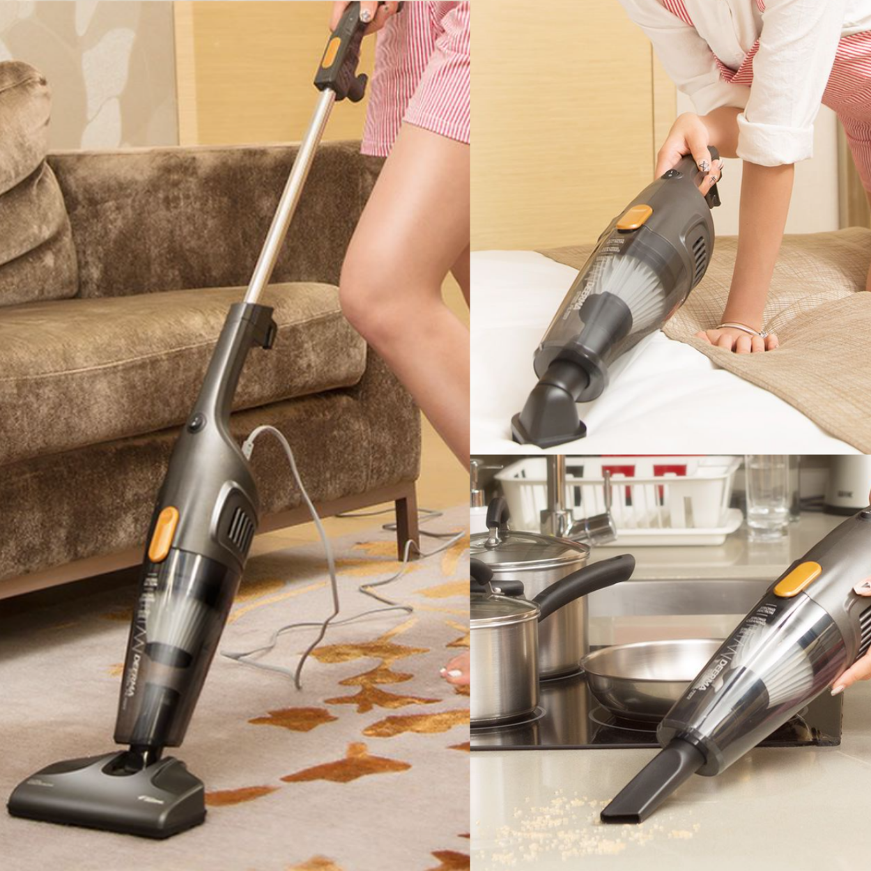 DEERMA DX115C Vacuum Cleaner Penyedot Debu Portable Vakum Lantai Mobil Karpet 12KPa-14KPa