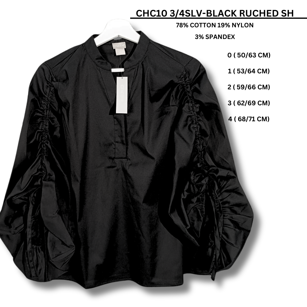 Atasan Blouse Wanita Lengan Panjan (CHC10 3/4SLV RUCHED SH)
