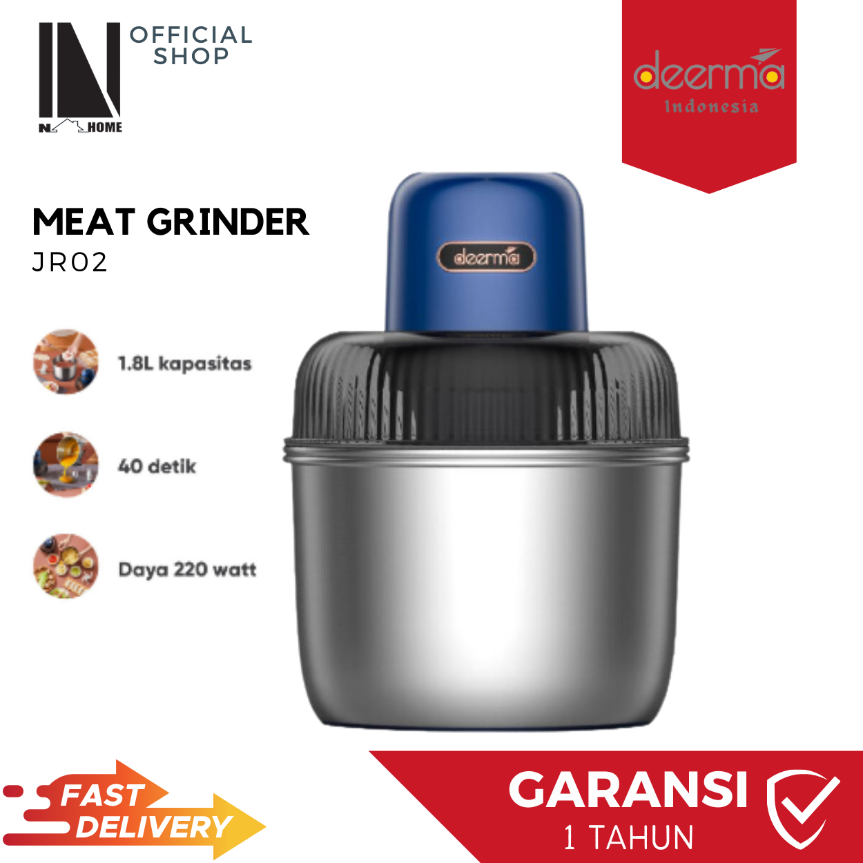 DEERMA JR02 Cooking Blender Meat Grinder Chopper Food Processor