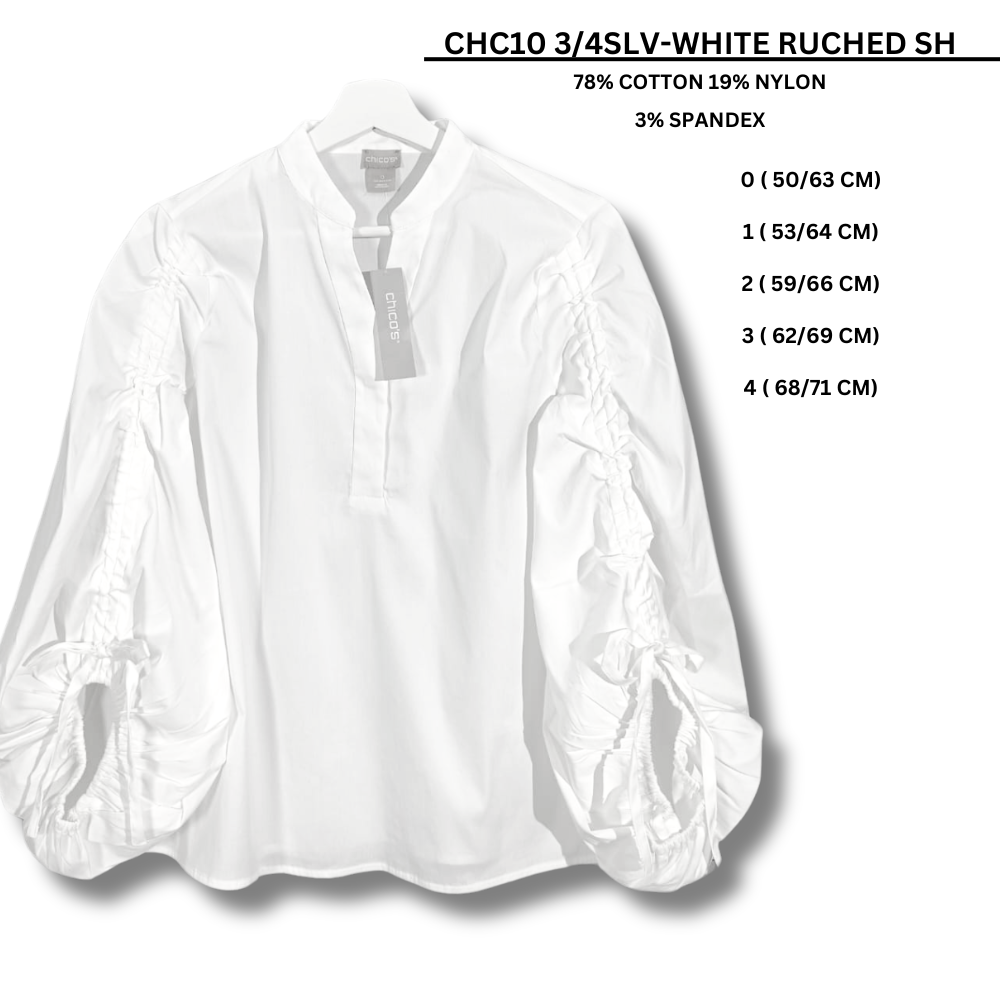 Atasan Blouse Wanita Lengan Panjan (CHC10 3/4SLV RUCHED SH)