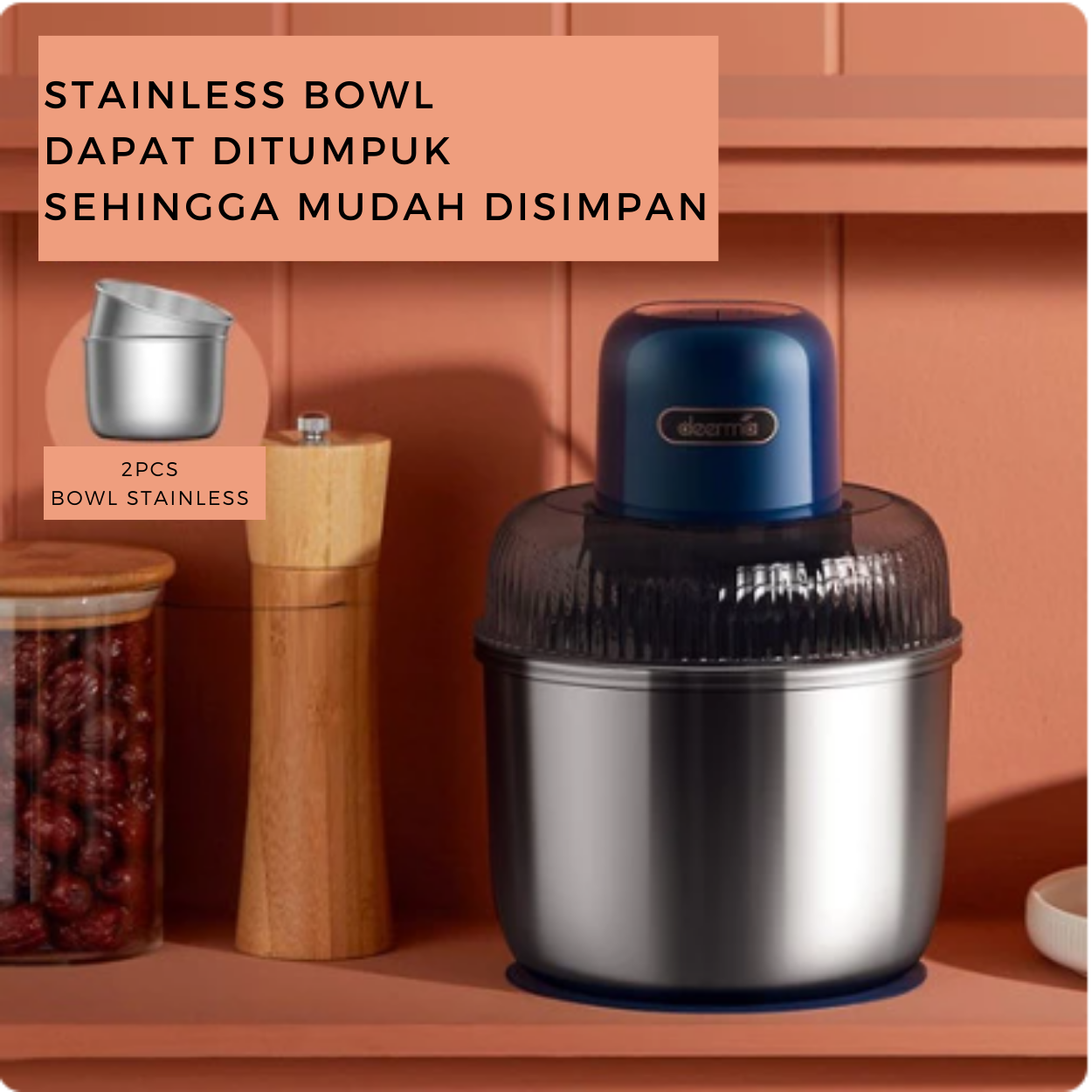DEERMA JR02 Cooking Blender Meat Grinder Chopper Food Processor