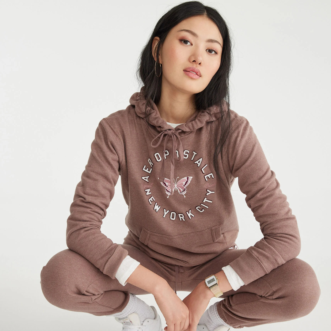 Sweater Hoodie Wanita Lengan Panjang (AERP104 BTFLY HOODIE)