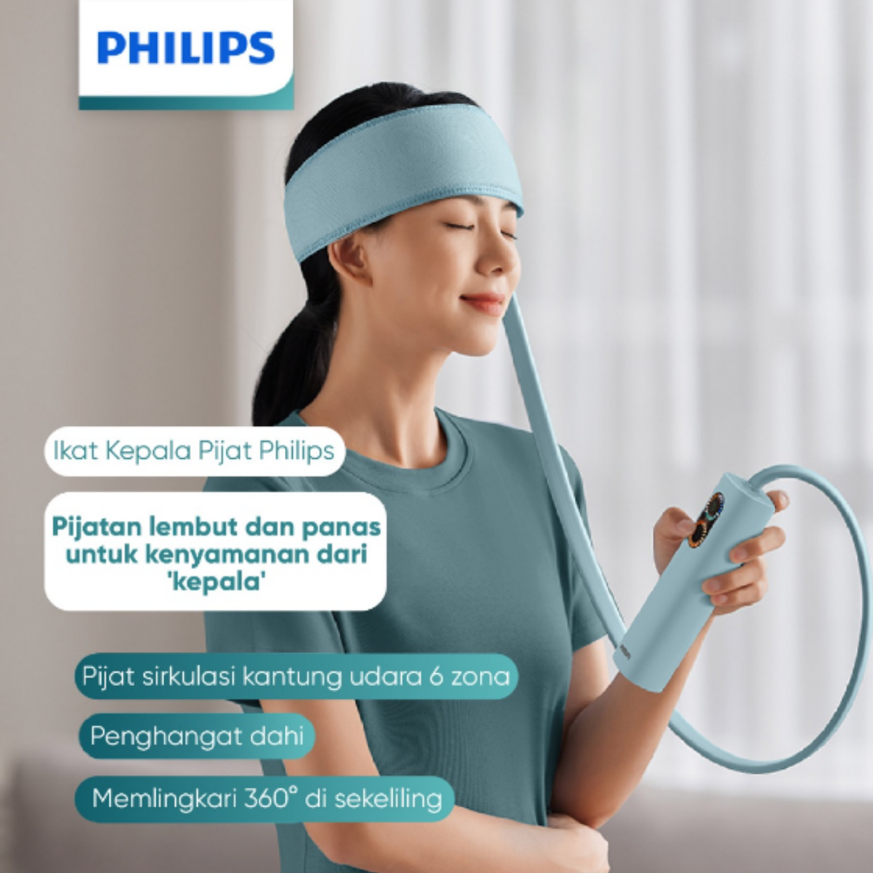 PHILIPS PPM1321 Head Massage Alat Therapy Relaxing Head Massage Dengan Hot Compress Pressure