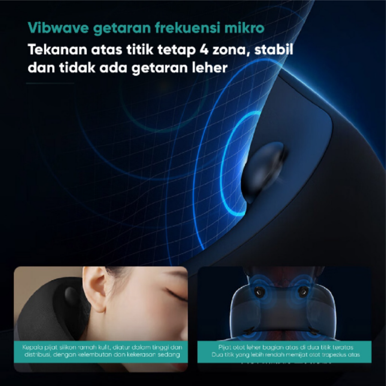 PHILIPS Travel Pillow Bantal Leher With Massager Bantalan Kepala Neck Pillow PPM3306