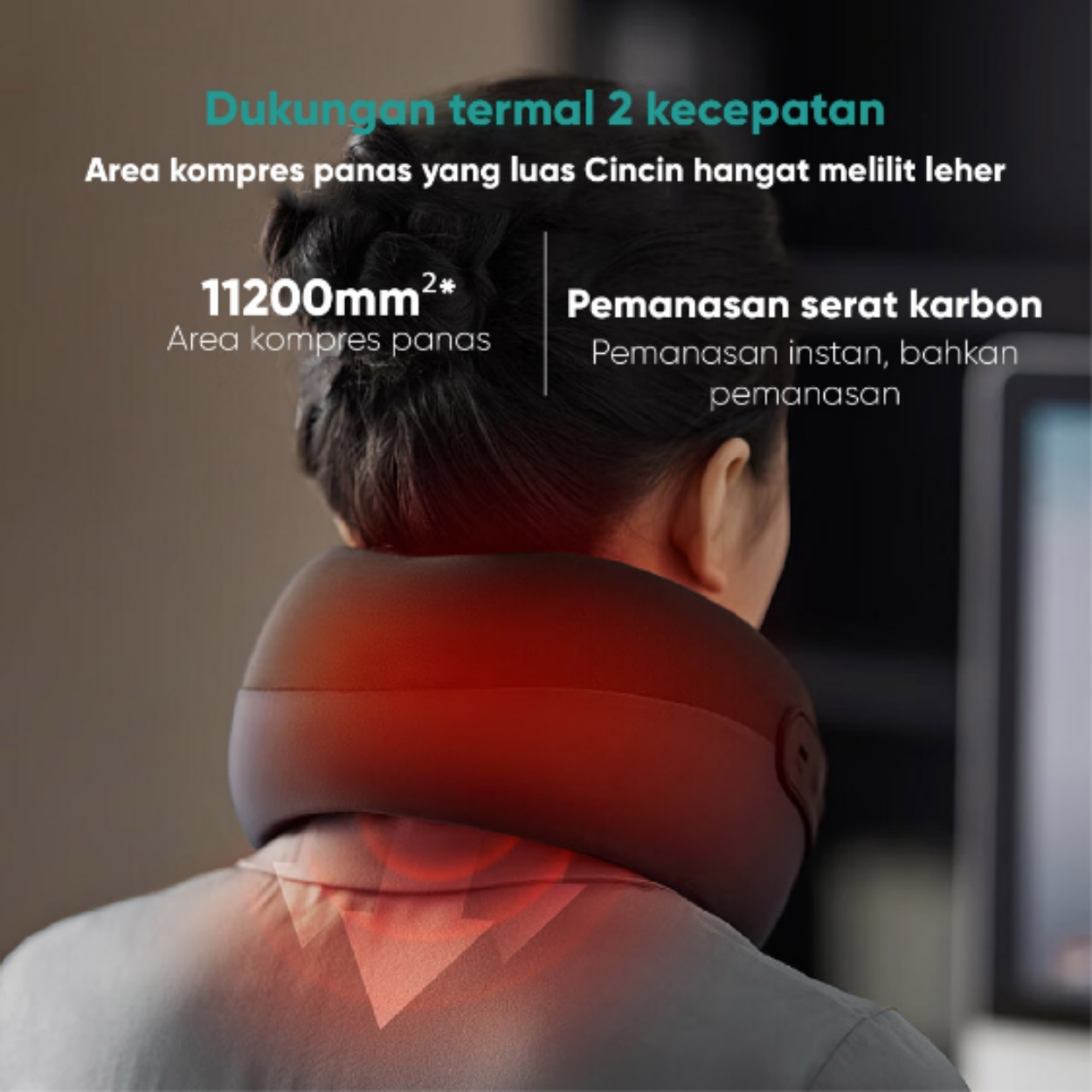 PHILIPS Travel Pillow Bantal Leher With Massager Bantalan Kepala Neck Pillow PPM3306