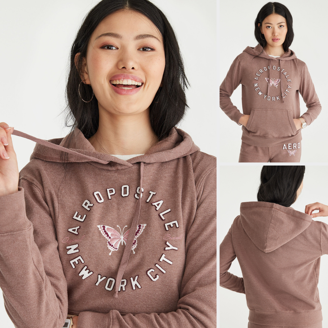Sweater Hoodie Wanita Lengan Panjang (AERP104 BTFLY HOODIE)