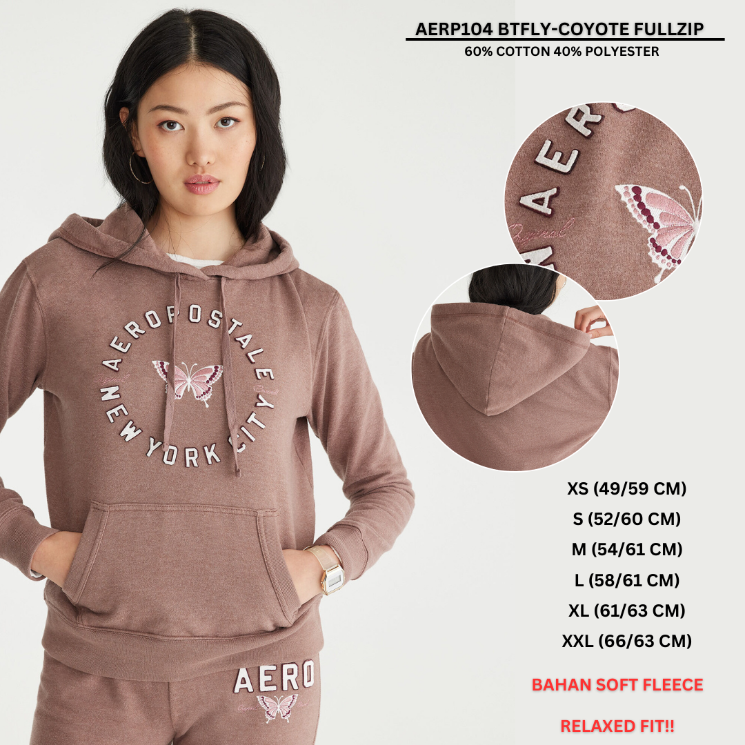 Sweater Hoodie Wanita Lengan Panjang (AERP104 BTFLY HOODIE)