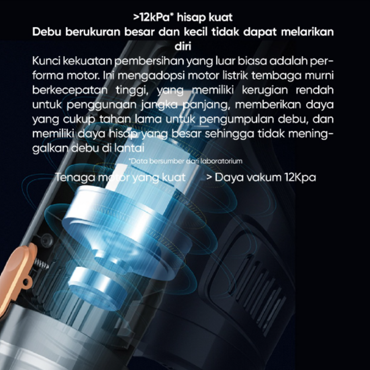 DEERMA DX115C Vacuum Cleaner Penyedot Debu Portable Vakum Lantai Mobil Karpet 12KPa-14KPa