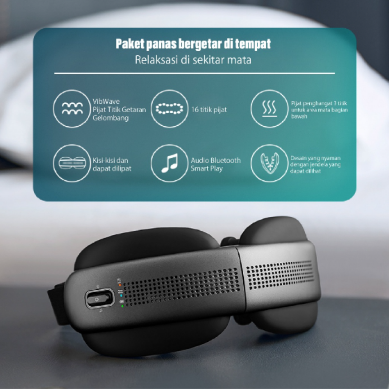PHILIPS Eye Massage Alat Pijat temperature/Not squeeze eyes/3D stereo sound effect