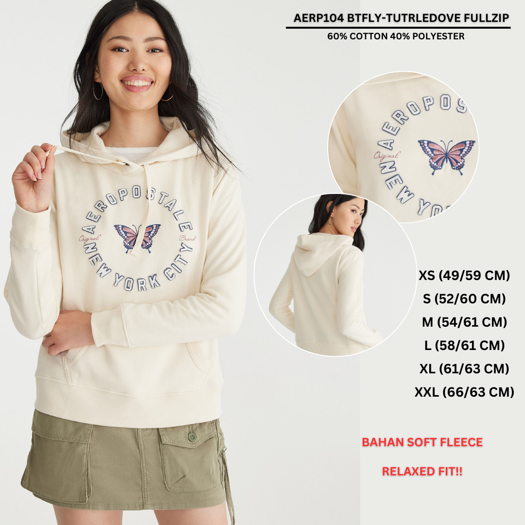Sweater Hoodie Wanita Lengan Panjang (AERP104 BTFLY HOODIE)