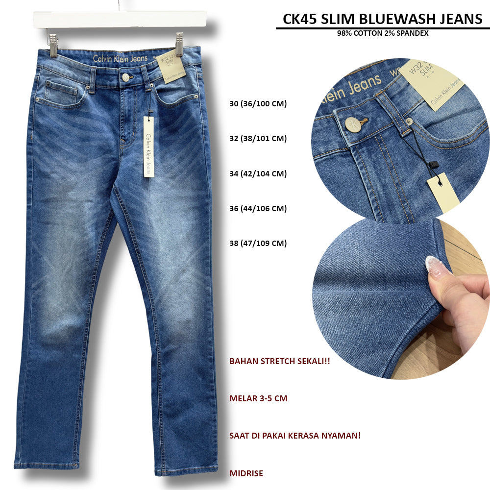 Celana Panjang Jeans Pria Slim Stretch (CK45 SLIM JEANS)