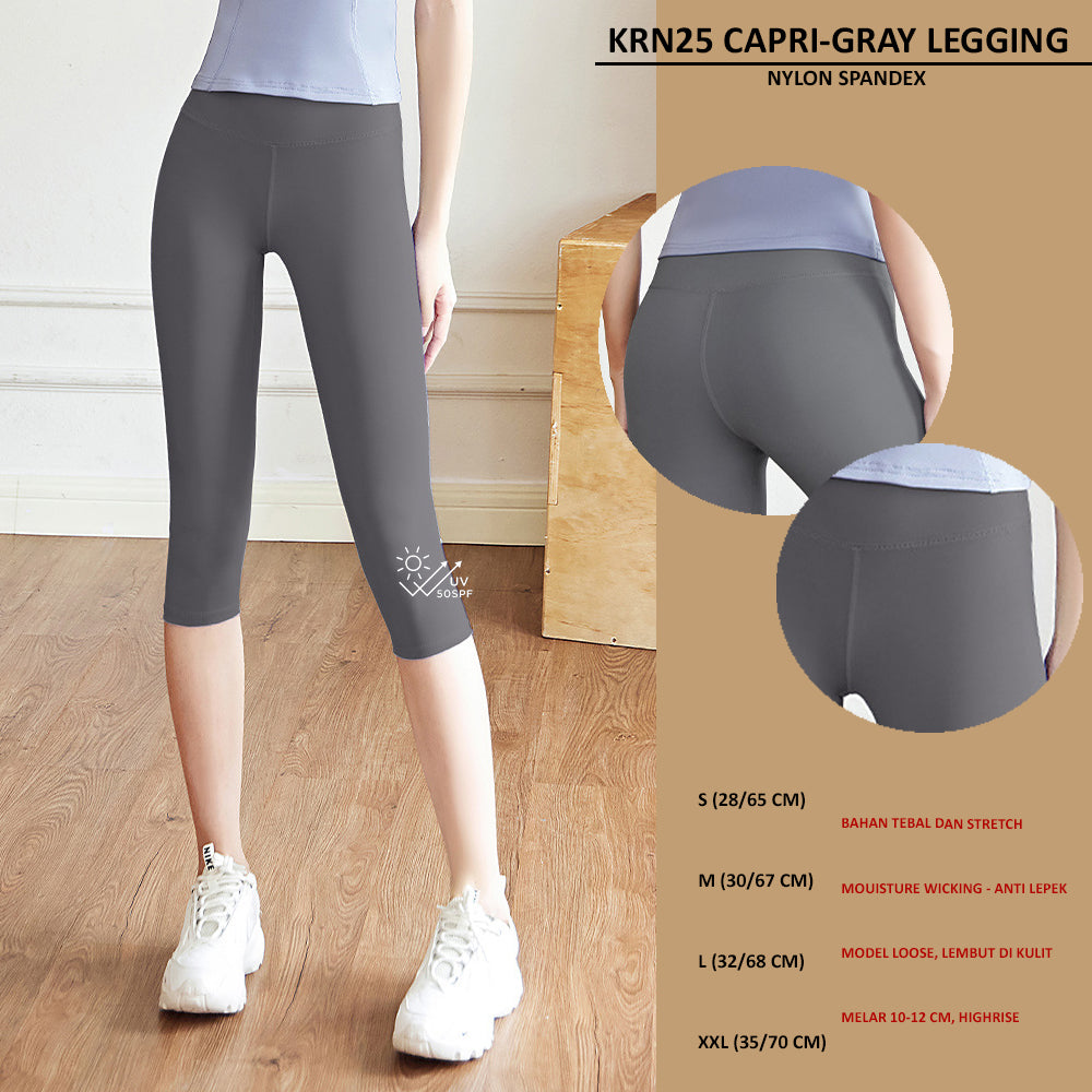 Celana Legging Olagraga Wanita Stretch (KRN25 CAPRI LEGGING)