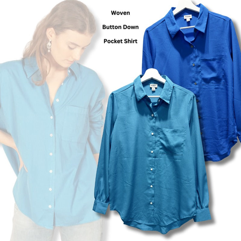 Atasan Kemeja Wanita Lengan Panjang Loose (JCREW29 BTN SHIRT)