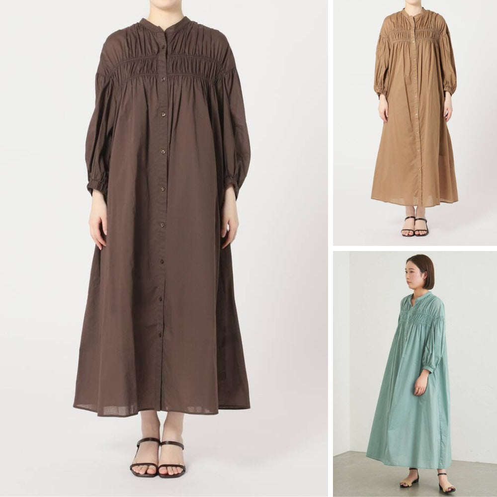 Dress Maxi Wanita Lengan Panjang Soft Cotton (SPC01 VOILE SHIRT DRESS)