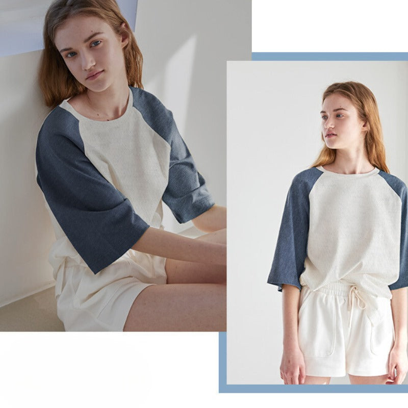 Sweater Wanita Lengan Pendek Soft Terry (MCM04 RGL SWEATSHIRT)