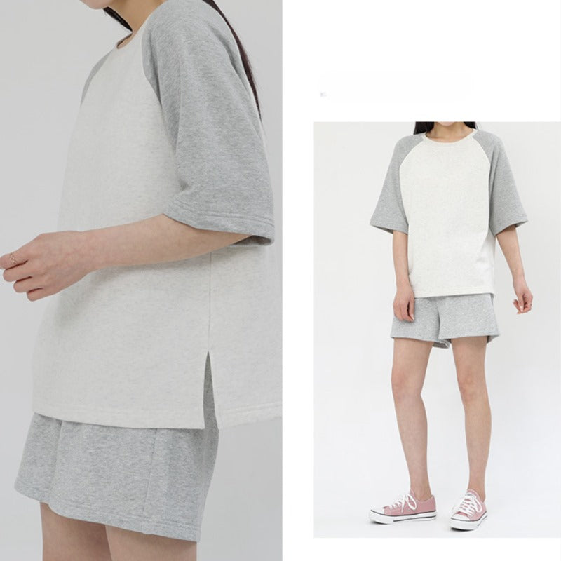Sweater Wanita Lengan Pendek Soft Terry (MCM04 RGL SWEATSHIRT)