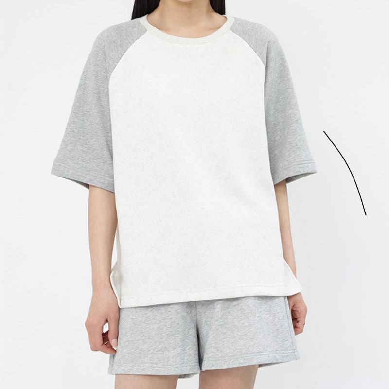 Sweater Wanita Lengan Pendek Soft Terry (MCM04 RGL SWEATSHIRT)