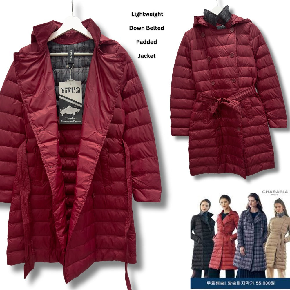 Jaket Musim Dingin Wanita Lengan Panjang Duckdown (CRB01 DOWN-MAROON PUFF JACKET)
