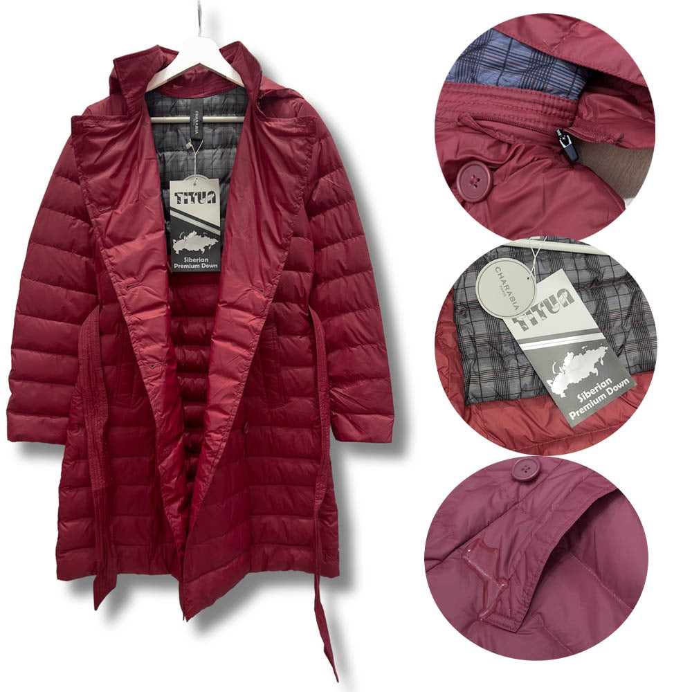 Jaket Musim Dingin Wanita Lengan Panjang Duckdown (CRB01 DOWN-MAROON PUFF JACKET)