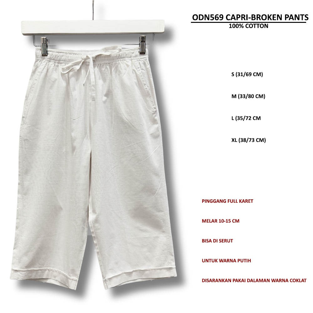 Celana Capri Wanita Bahan Cotton (ODN569 CAPRI PANTS)