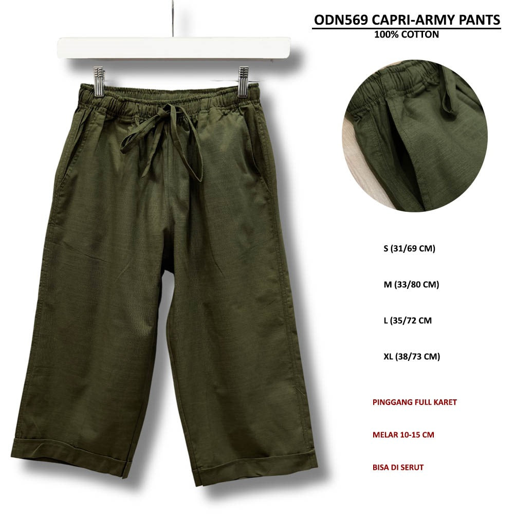 Celana Capri Wanita Bahan Cotton (ODN569 CAPRI PANTS)