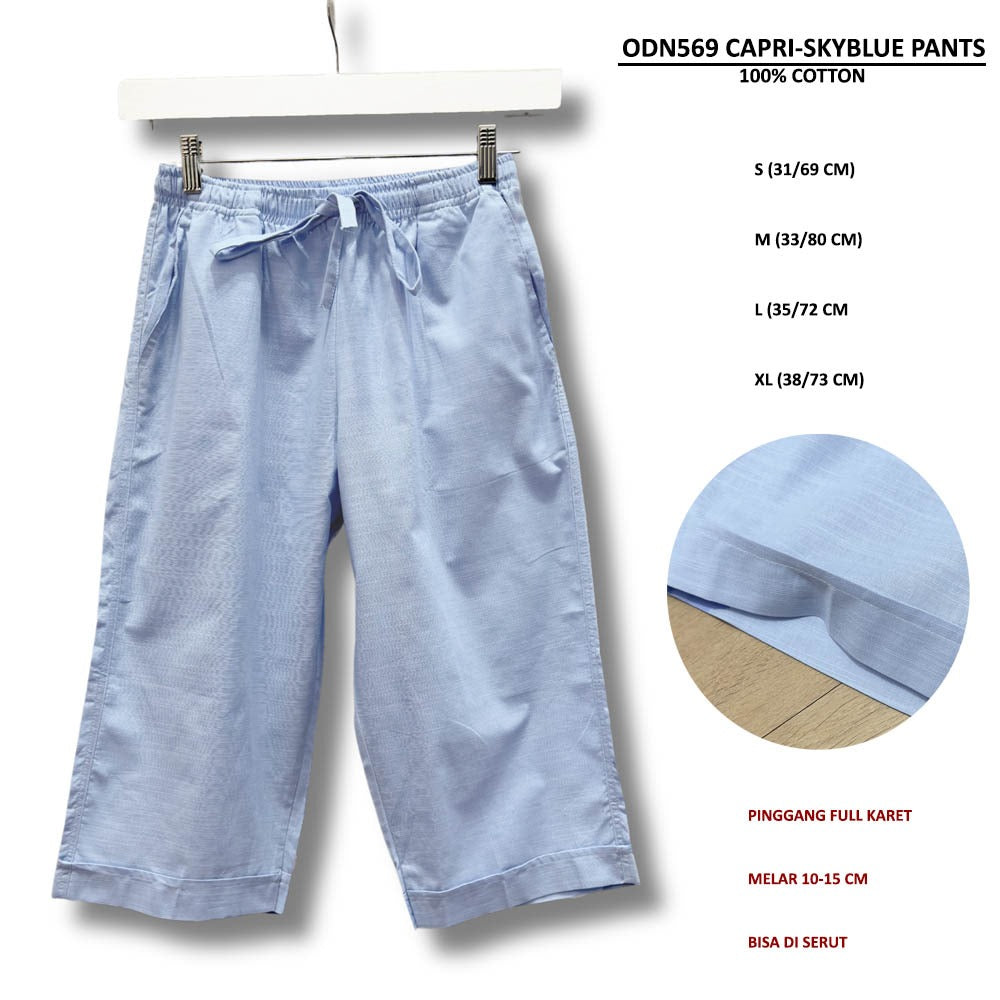 Celana Capri Wanita Bahan Cotton (ODN569 CAPRI PANTS)