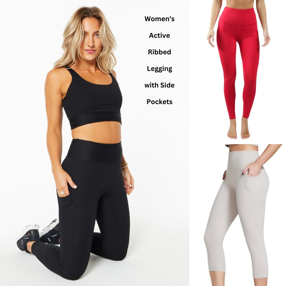 Celana Legging Wanita Olahraga Polos Cotton Spandex (DGR20 ACTIVE LEG)