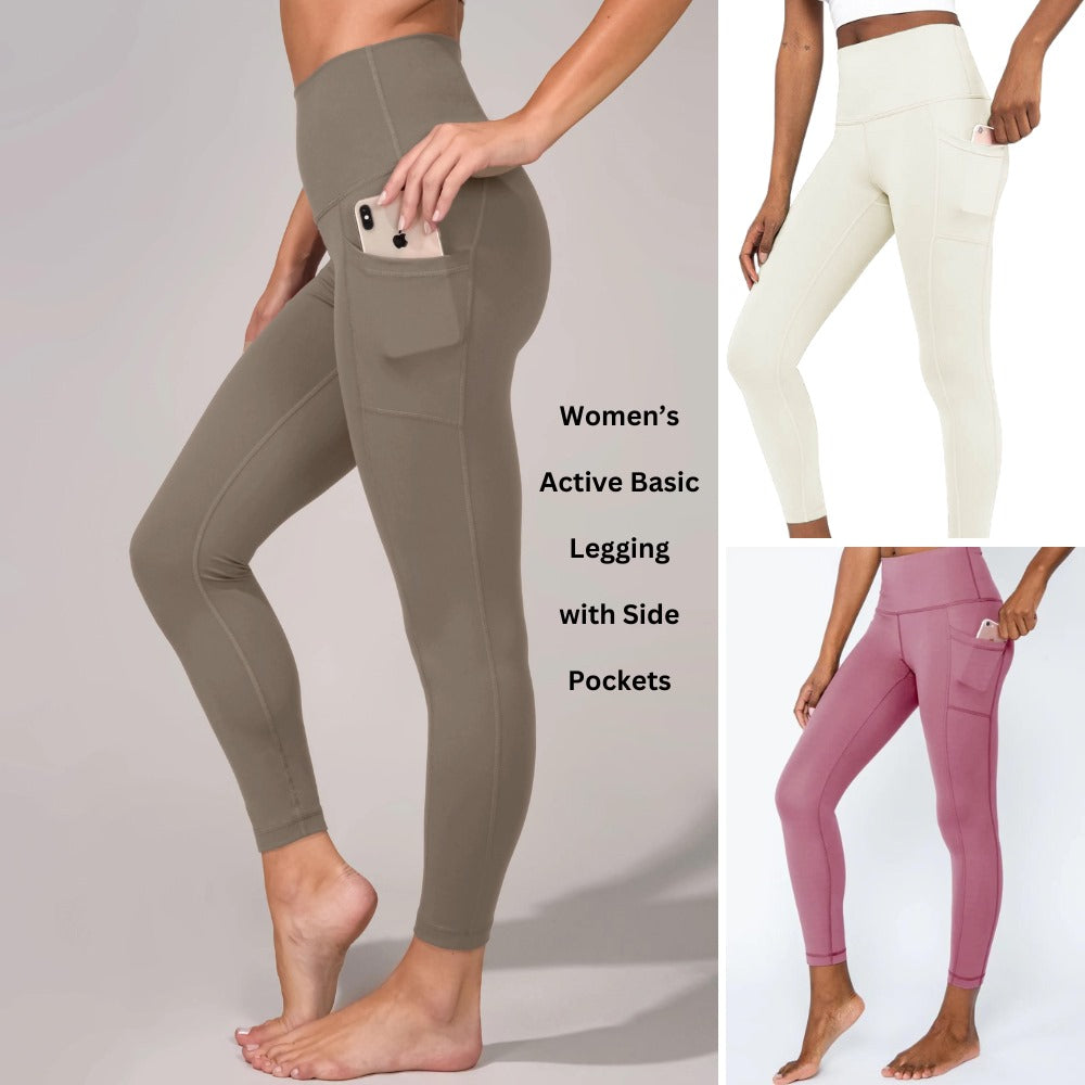 Celana Legging Wanita Olahraga Polos Cotton Spandex (DGR20 ACTIVE LEG)