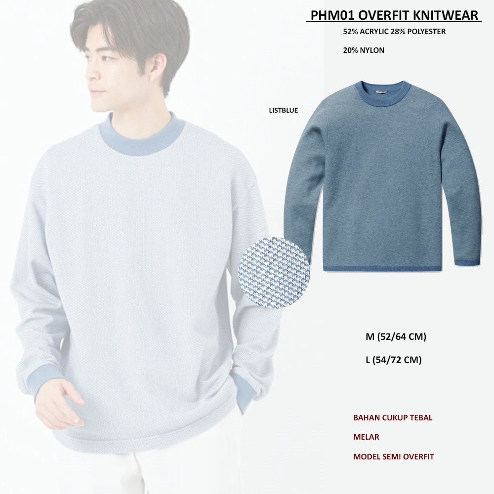 Sweater Pria Lengan Panjang (PHM01 OVERFIT KNITWEAR)