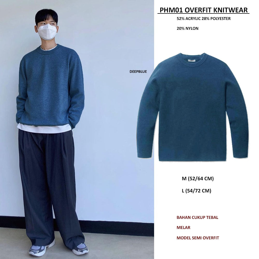 Sweater Pria Lengan Panjang (PHM01 OVERFIT KNITWEAR)