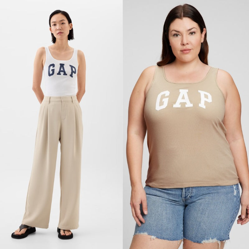 Atasan Tank Top Wanita Soft Ribbed (GPT385 RIB LOGO TANK)