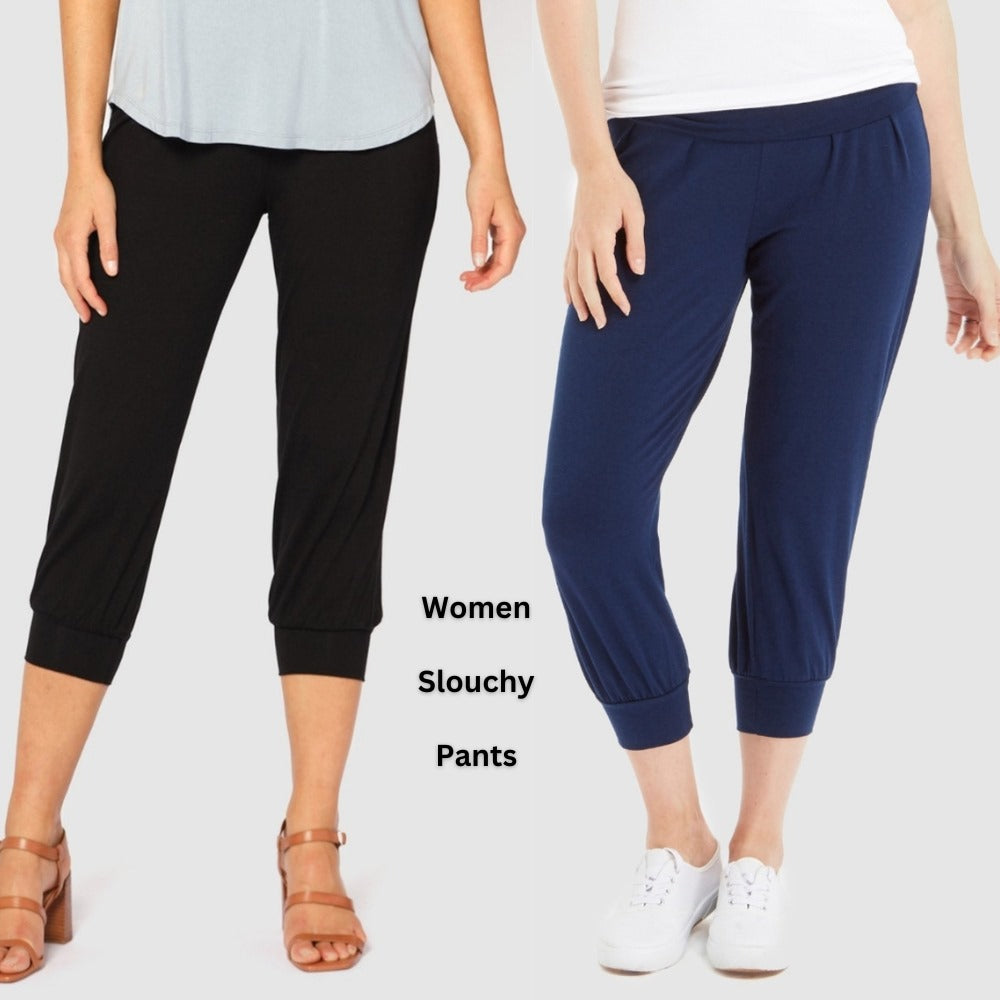 Celana Panjang Jogger Wanita (UNQ371 DRAPED CROP JOGGER)