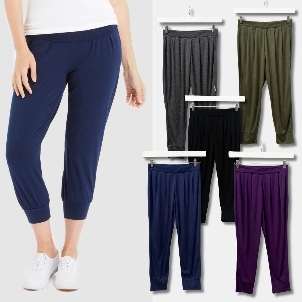 Celana Panjang Jogger Wanita (UNQ371 DRAPED CROP JOGGER)