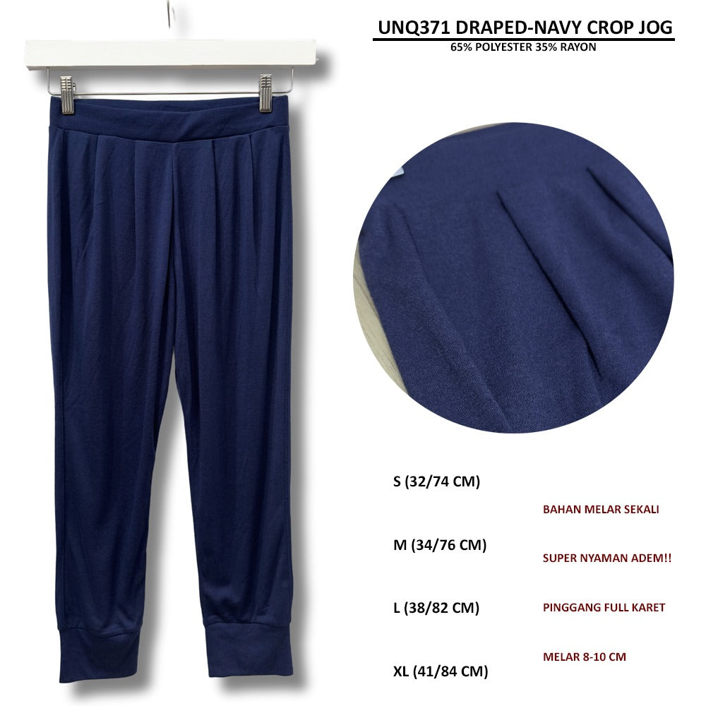 Celana Panjang Jogger Wanita (UNQ371 DRAPED CROP JOGGER)