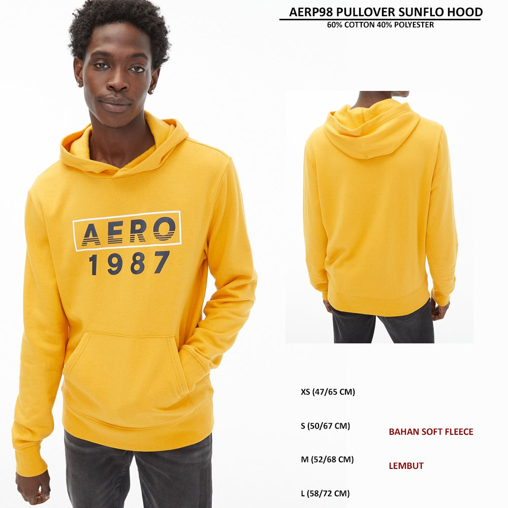 Sweatshirt Hoodie Pria Lengan Panjang Fleece (AERP98 PULLOVER HOOD)