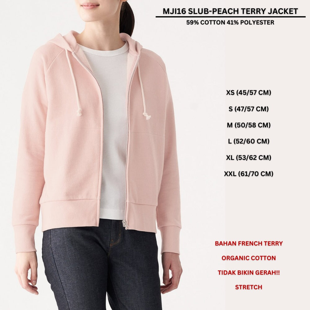 Jaket Hoodie Wanita French Terry Stretch (MJI16 SLUB TERRY JACKET)
