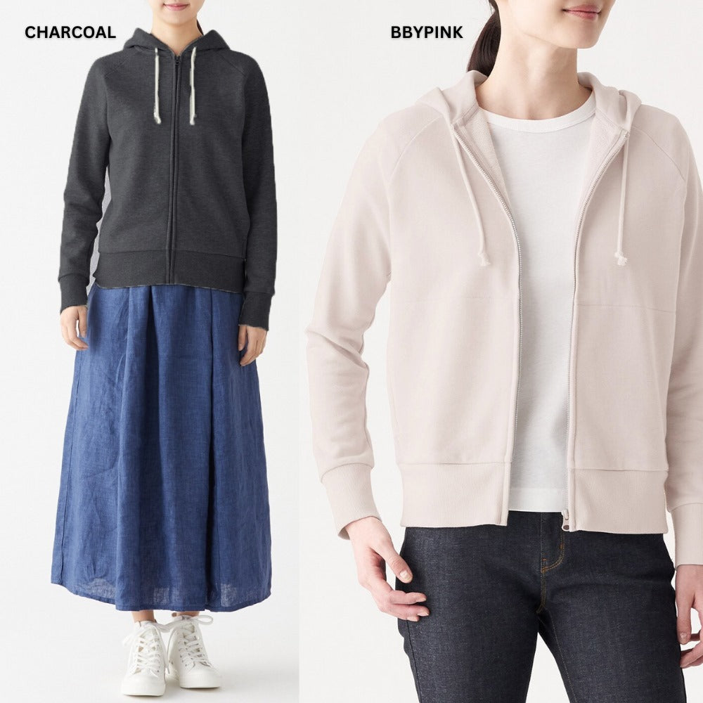 Jaket Hoodie Wanita French Terry Stretch (MJI16 SLUB TERRY JACKET)