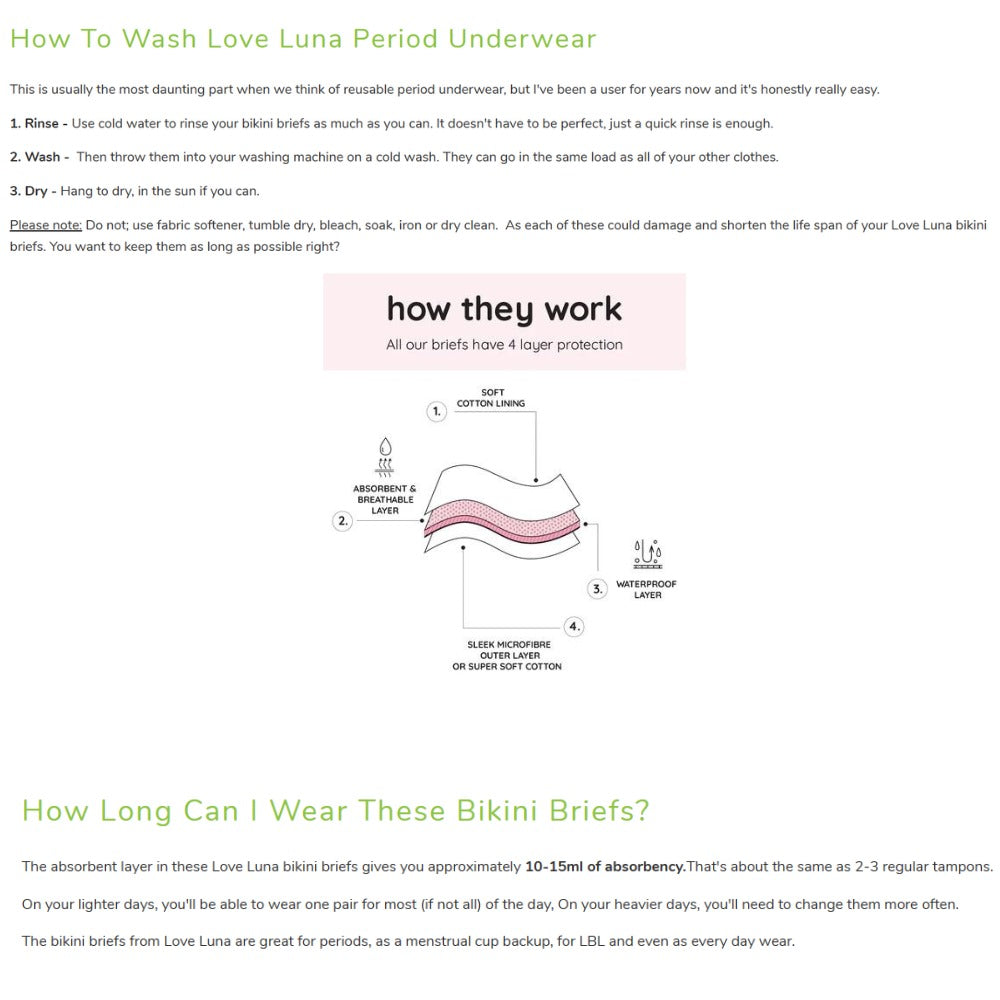 Celana Dalam Period Wanita (LLN03 BIKINI BRIEF TEEN)
