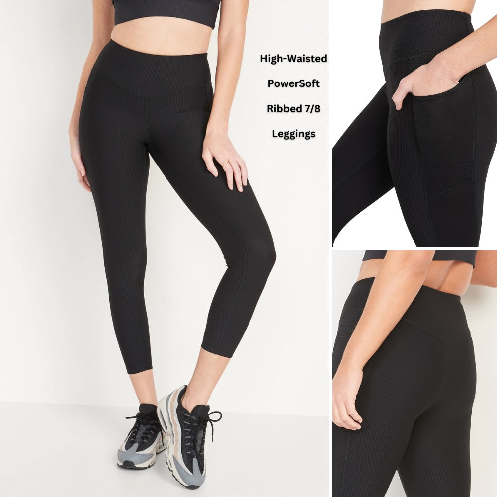 Celana Panjang Legging Olahraga Wanita Spandex (ODN499 RIBBEB-HRISE LEG)